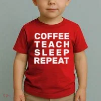 Coffee Teach Sleep Repeat Toddler T-Shirt thumb 2