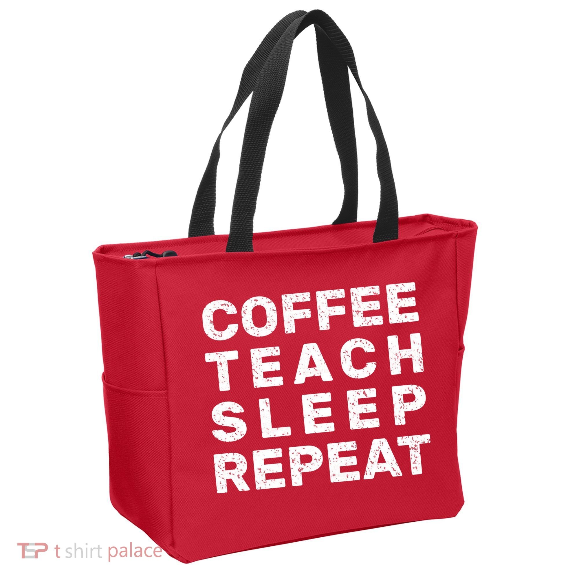 Coffee Teach Sleep Repeat Tote Bag