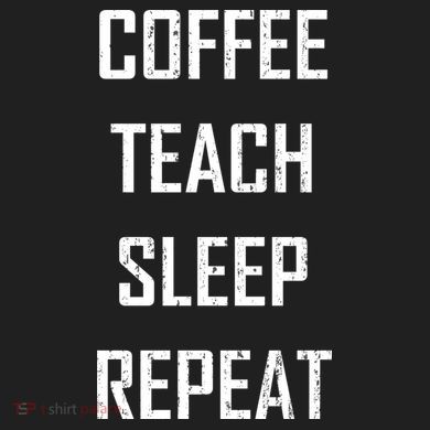 Coffee Teach Sleep Repeat Funny Teacher Zone Performance Long-Sleeve T-Shirt