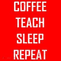 Coffee Teach Sleep Repeat Funny Teacher Tumbler thumb 3