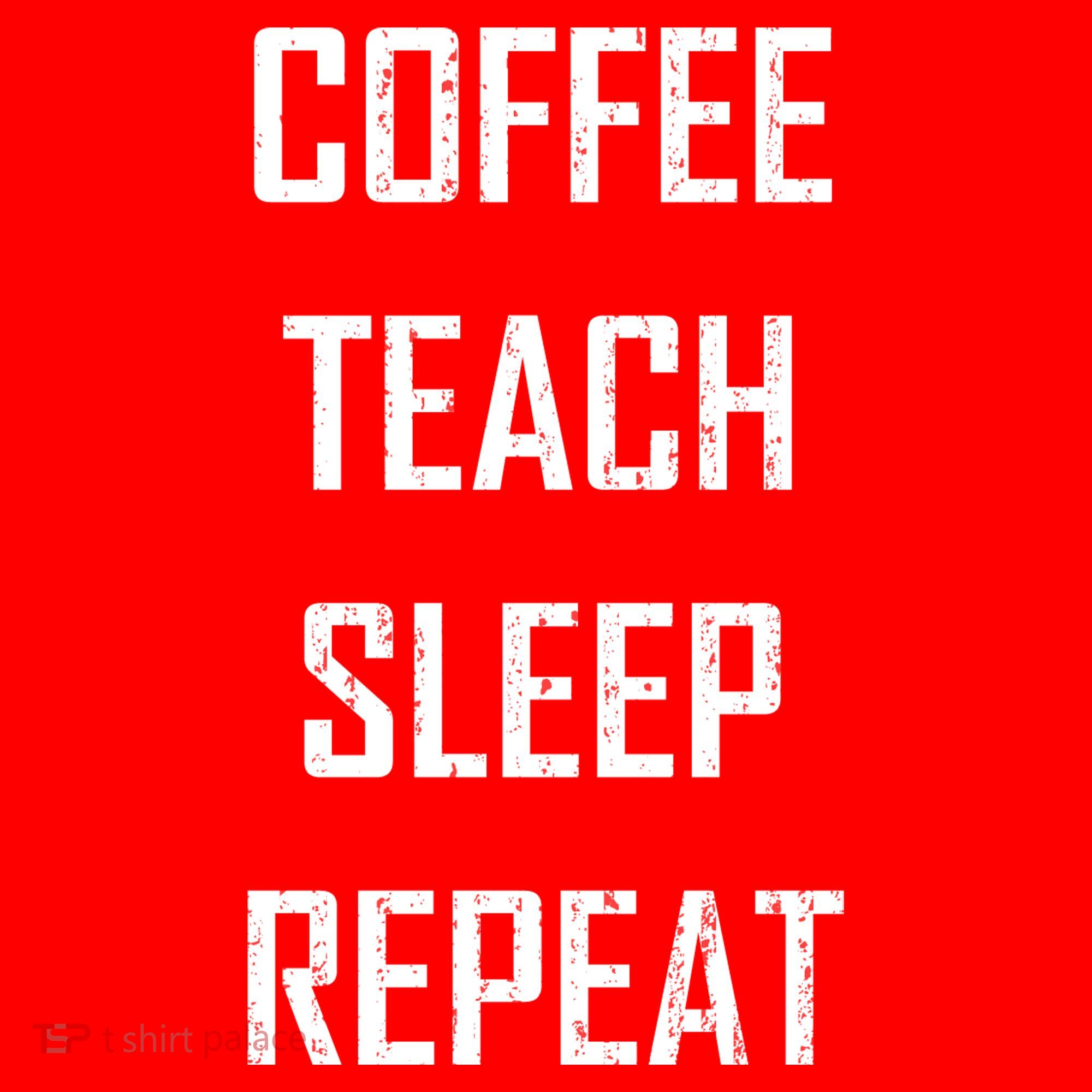 Coffee Teach Sleep Repeat Funny Teacher Ornament