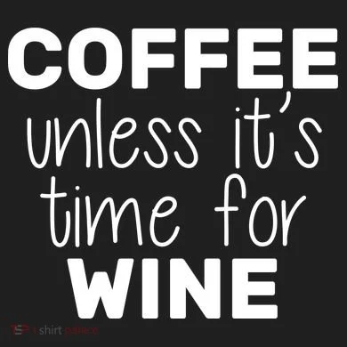 Coffee Unless It's Time For Wine Urban Oversized Heavyweight T-Shirt