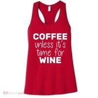 Coffee Unless It's Time For Wine Women's Tank Top thumb 0
