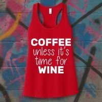 Coffee Unless It's Time For Wine Women's Tank Top thumb 3