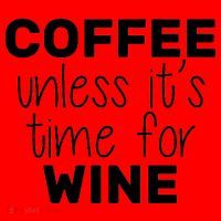 Coffee Unless It's Time For Wine Santa Hat thumb 1