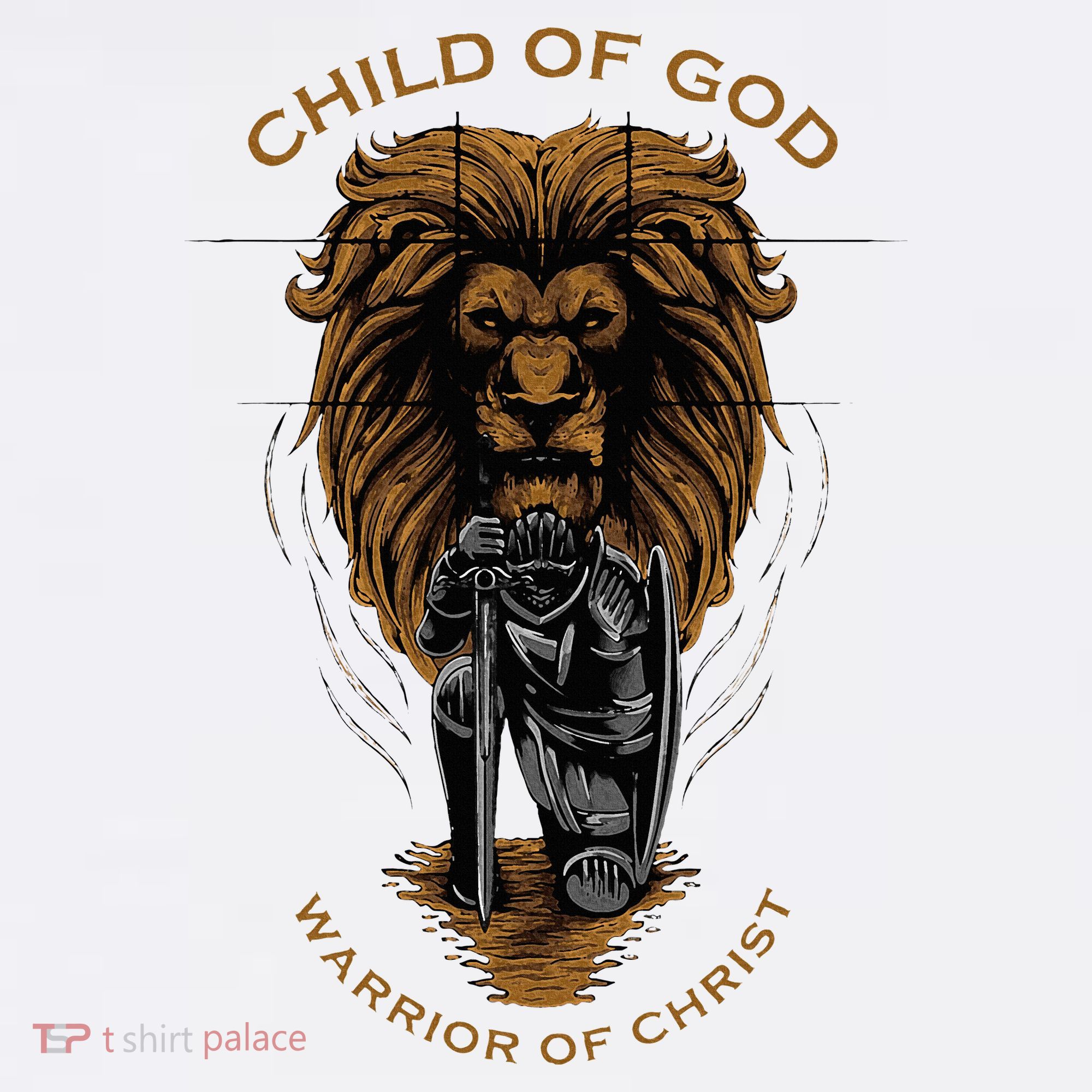 Child Of God Warrior Of Christ Jesus Christian Faith Graphic T-Shirt