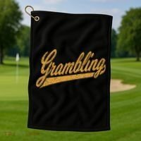 City Of Grambling La Varsity Script Sports Jersey Style Golf Towel thumb 1