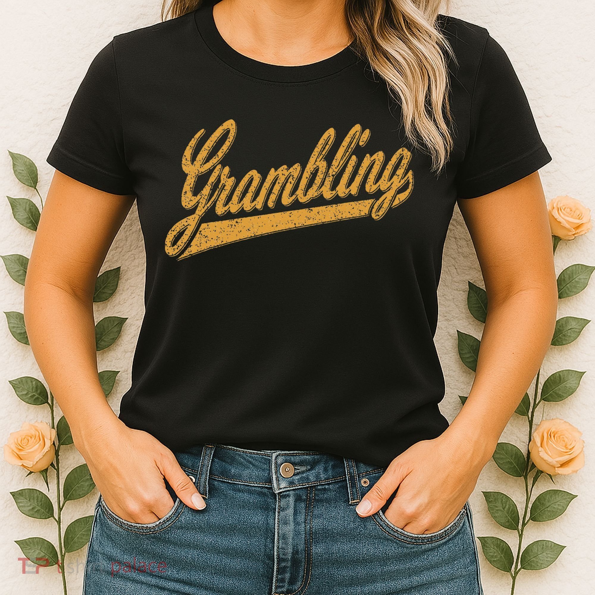 City Of Grambling La Varsity Script Sports Jersey Style Women's T-Shirt
