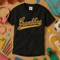 City Of Grambling La Varsity Script Sports Jersey Style Kids T-Shirt thumb 3