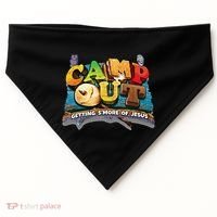 Camp Out Getting Smore Of Jesus. A Cool Summer!! USA-Made Doggie Bandana thumb 0