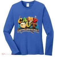 Camp Out Getting Smore Of Jesus. A Cool Summer!! Women's Long Sleeve Shirt thumb 0