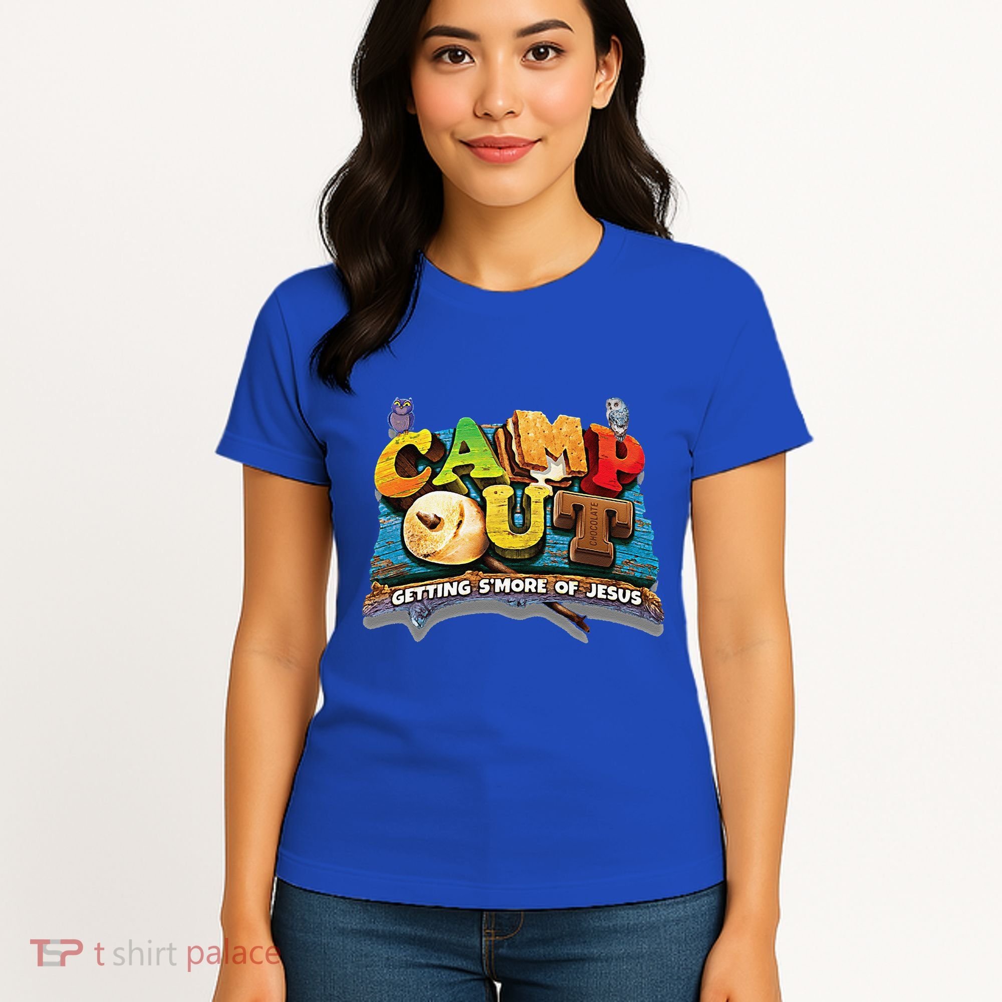 Camp Out Getting Smore Of Jesus. A Cool Summer!! Women's T-Shirt