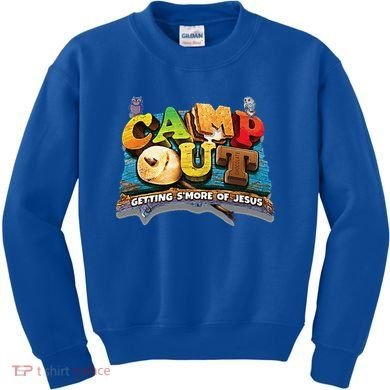 Camp Out Getting Smore Of Jesus. A Cool Summer!! Kids Sweatshirt