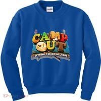 Camp Out Getting Smore Of Jesus. A Cool Summer!! Kids Sweatshirt thumb 0