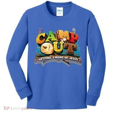 Camp Out Getting Smore Of Jesus. A Cool Summer!! Kids Long Sleeve Shirt