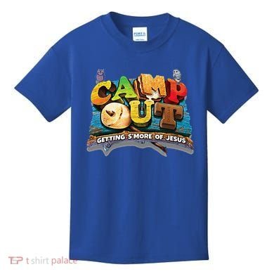Camp Out Getting Smore Of Jesus. A Cool Summer!! Kids T-Shirt