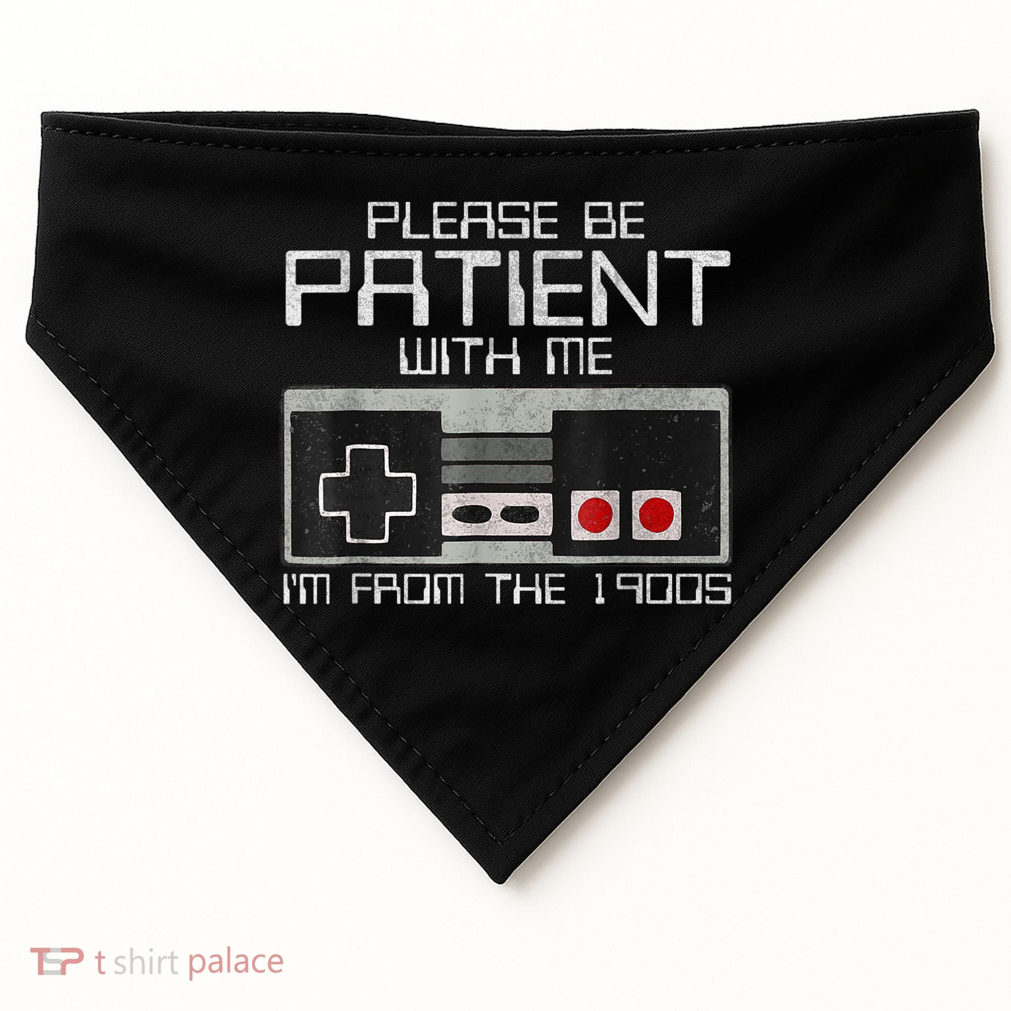 Cute Old Gamer Please Be Patient With Me Im From The 1900s Gift USA-Made Doggie Bandana