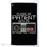 Cute Old Gamer Please Be Patient With Me Im From The 1900s Gift Golf Towel thumb 0