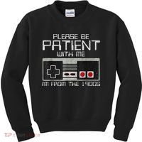 Cute Old Gamer Please Be Patient With Me Im From The 1900s Gift Kids Sweatshirt thumb 0