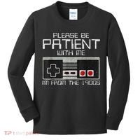 Cute Old Gamer Please Be Patient With Me Im From The 1900s Gift Kids Long Sleeve Shirt thumb 0