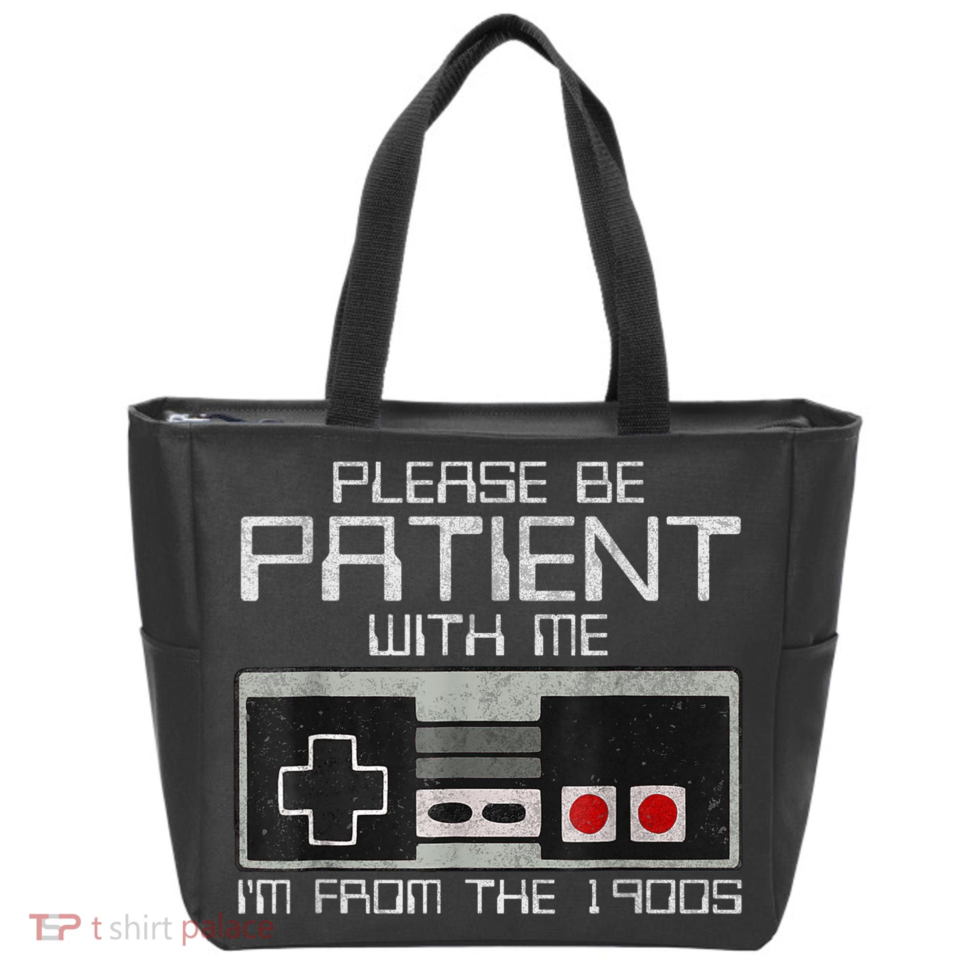 Cute Old Gamer Please Be Patient With Me Im From The 1900s Gift Tote Bag