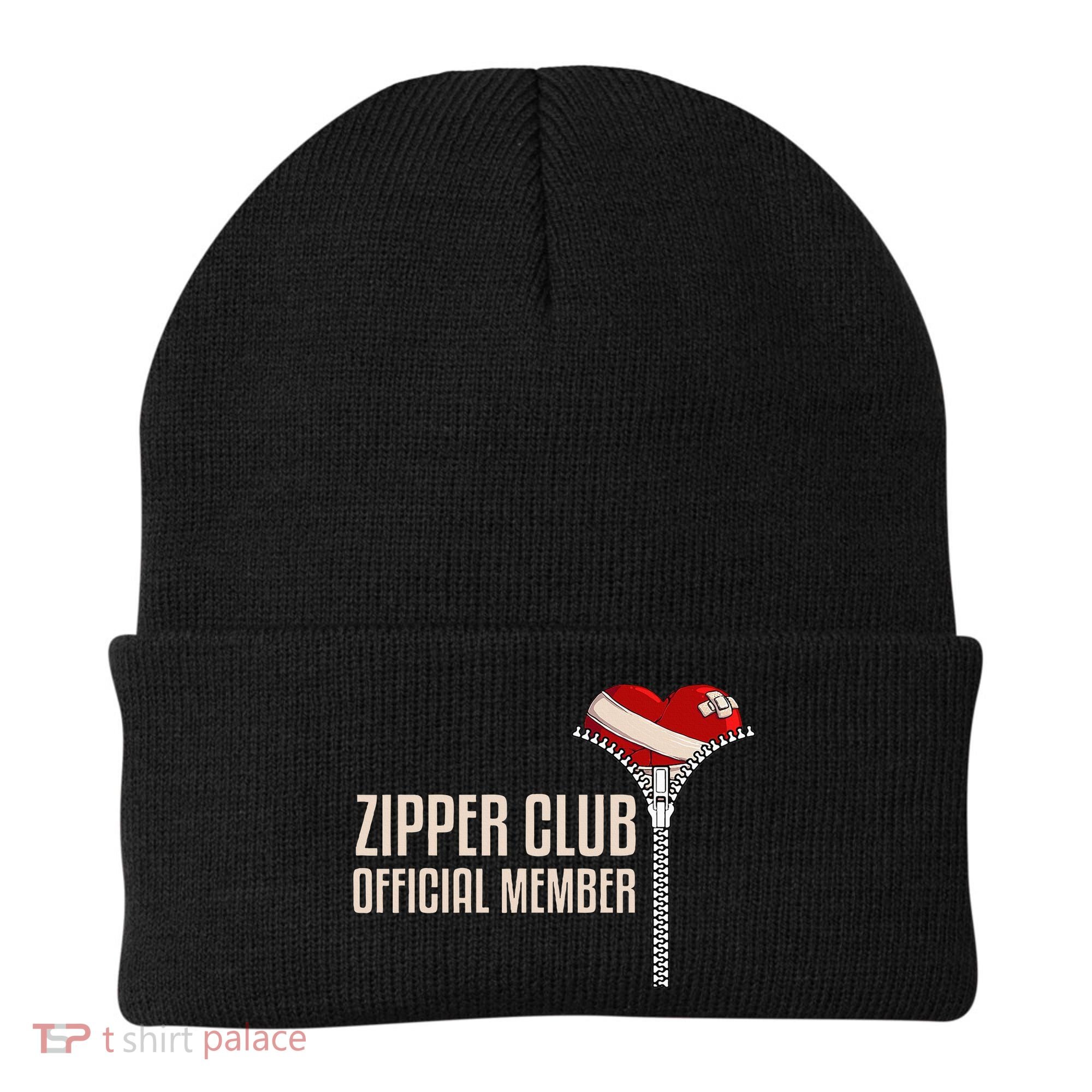 Cool Open Heart Surgery Art Zipper Club Recovery Beanie