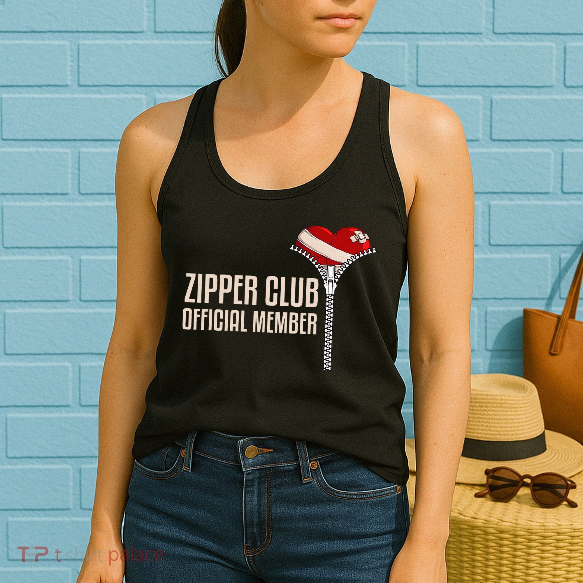 Cool Open Heart Surgery Art Zipper Club Recovery Women's Tank Top