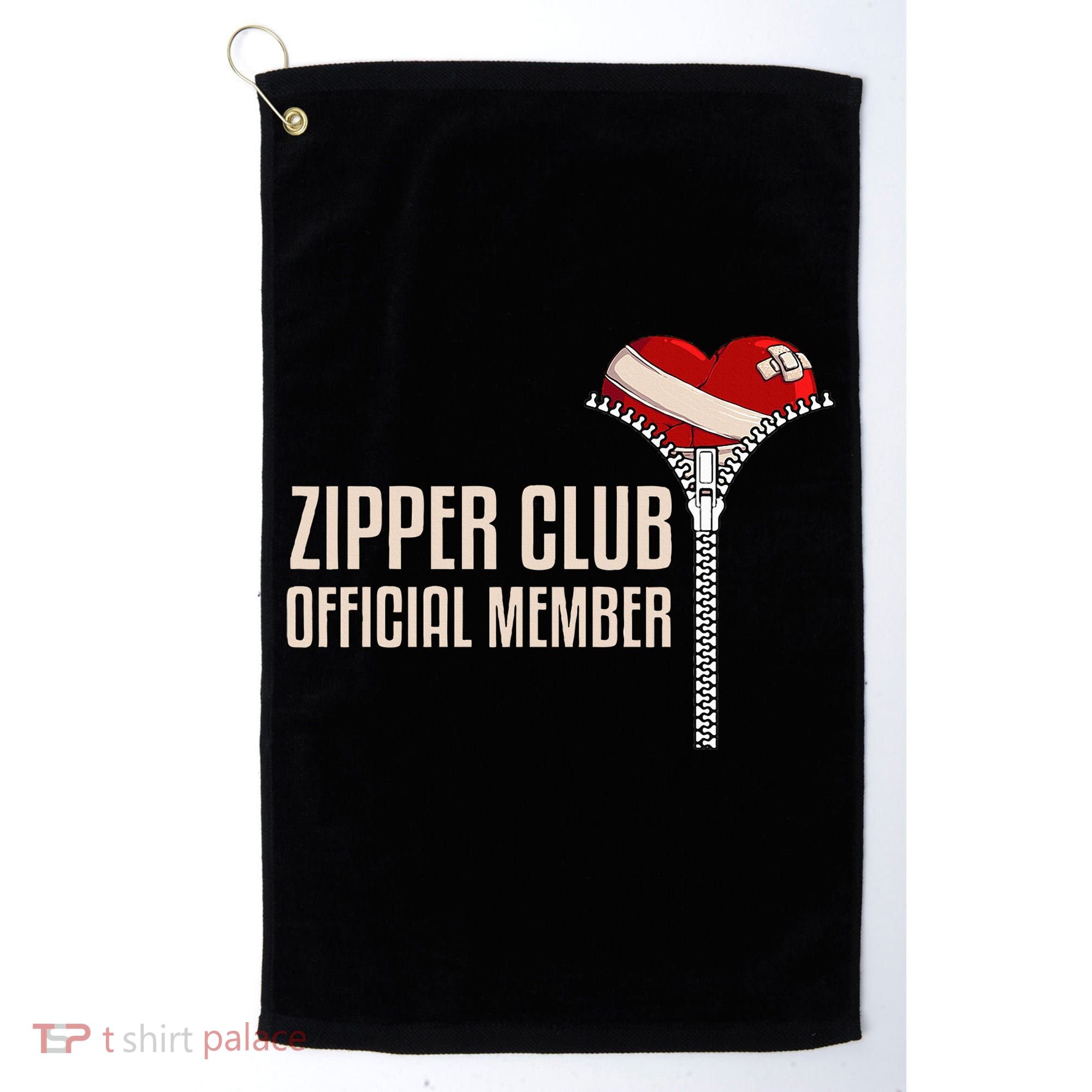 Cool Open Heart Surgery Art Zipper Club Recovery Golf Towel