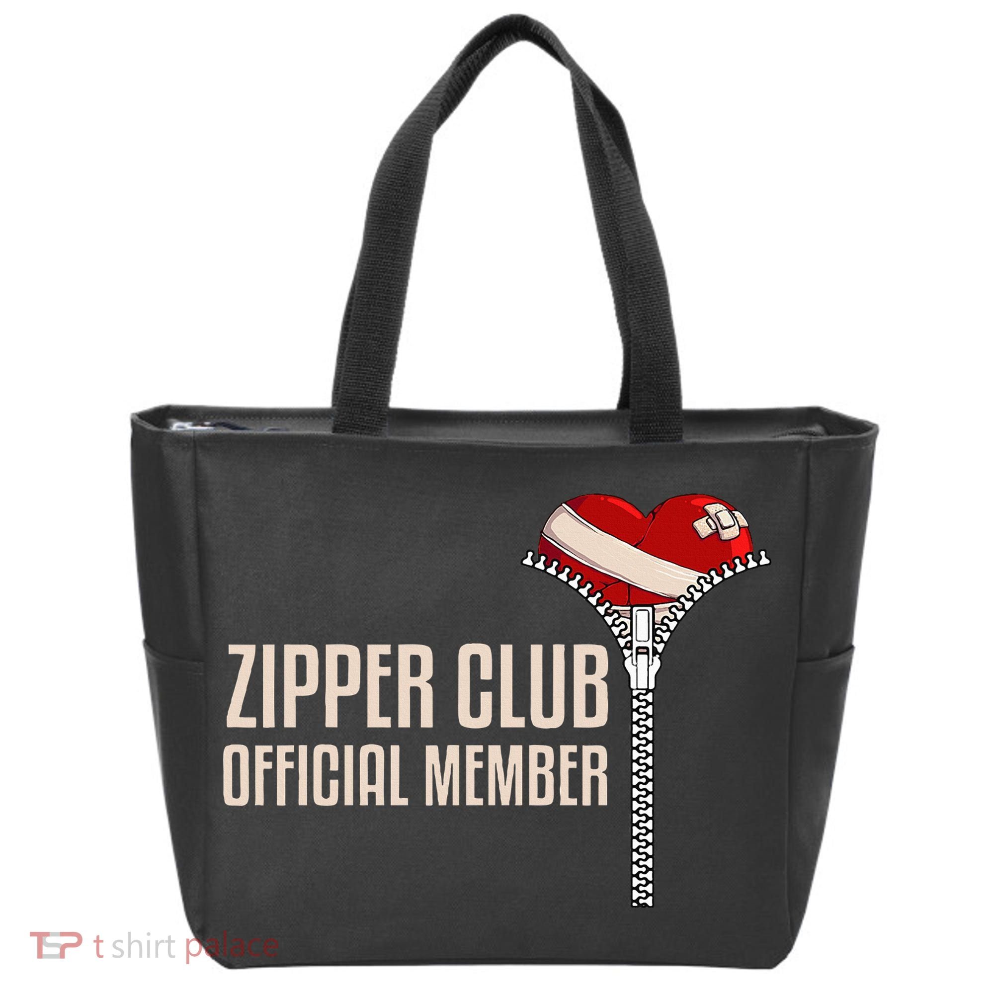 Cool Open Heart Surgery Art Zipper Club Recovery Tote Bag