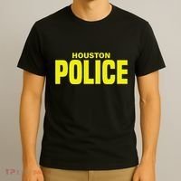 City Of Houston Police Officer Texas Policeman Uniform Duty T-Shirt thumb 3