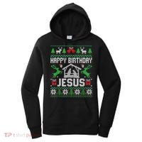 Christmas Outfit Happy Birthday Jesus Holiday Ugly Sweater Women's Hoodie thumb 0