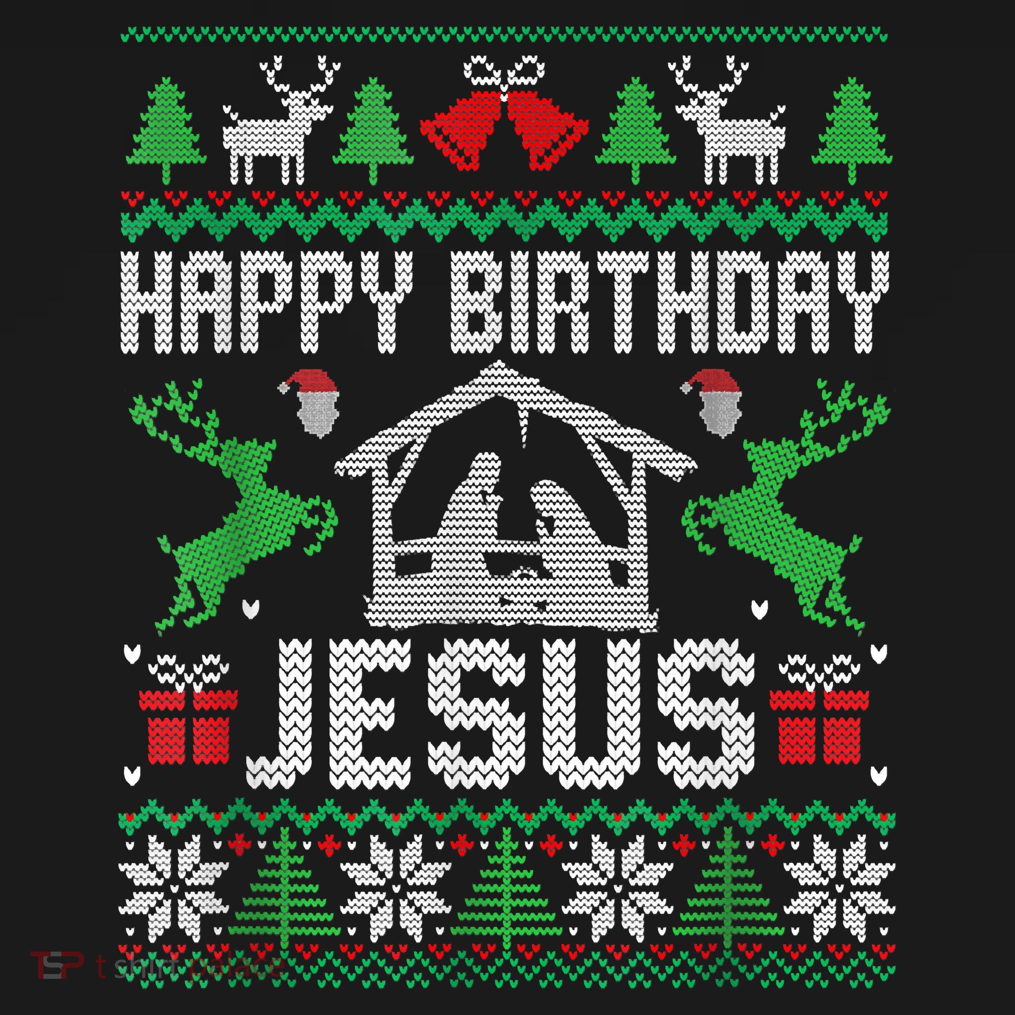 Christmas Outfit Happy Birthday Jesus Holiday Ugly Sweater Women's Hoodie