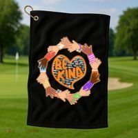 Circle Of Hands Be Kind Golf Towel thumb 1