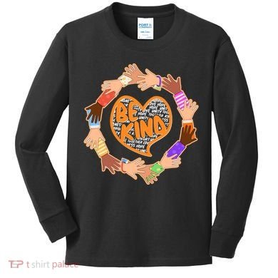 Circle Of Hands Be Kind Kids Long Sleeve Shirt