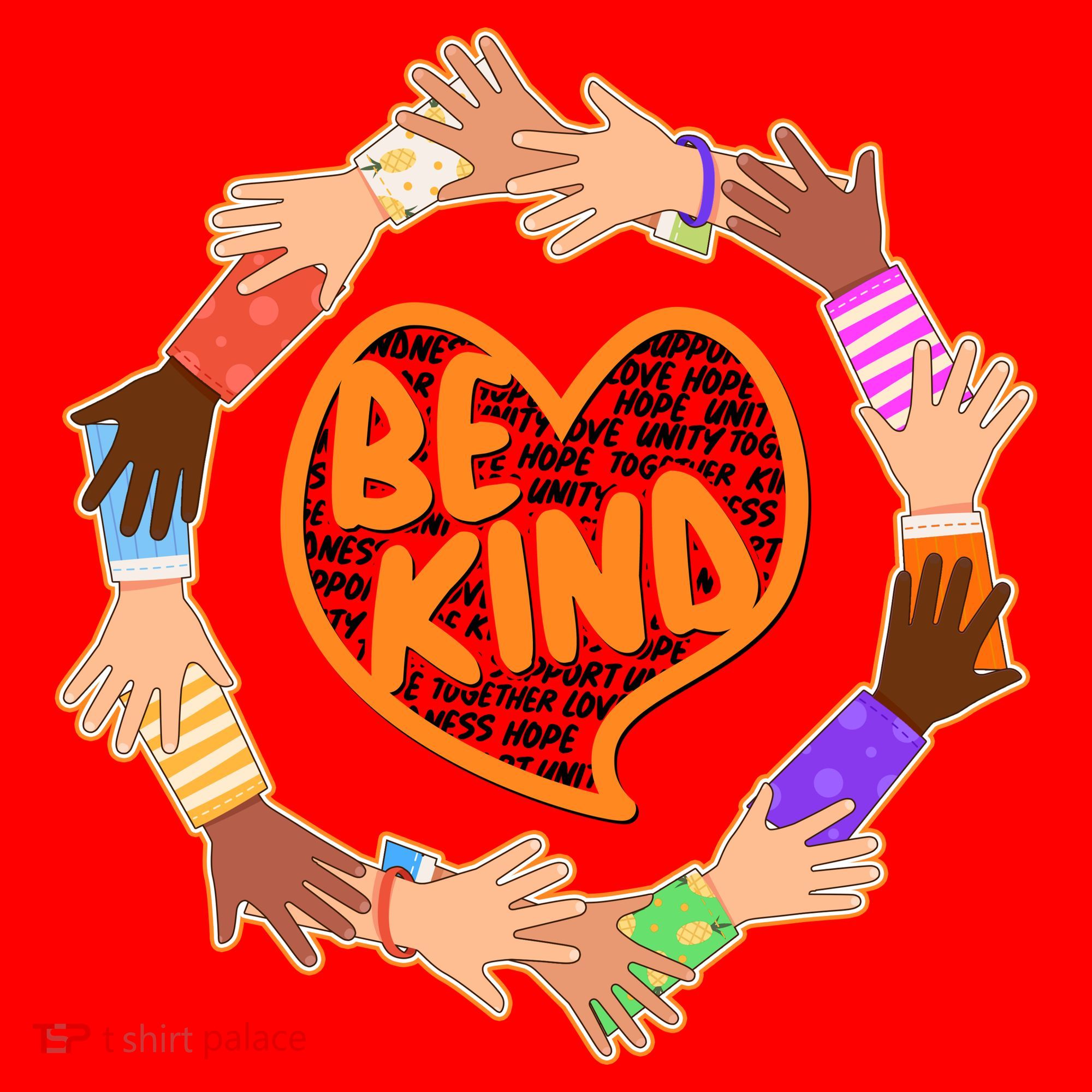 Circle Of Hands Be Kind Santa Hat