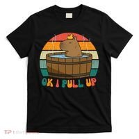 Capybara Ok I Pull Up Vintage Cute Funny Retro Rodent T-Shirt thumb 0