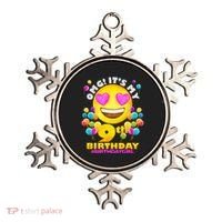 Cute OMG It's My 9th Birthday #BirthdayGirl Emoji Ornament thumb 0