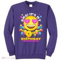 Cute OMG It's My 9th Birthday #BirthdayGirl Emoji Sweatshirt thumb 0
