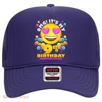 Cute OMG It's My 9th Birthday #BirthdayGirl Emoji Hat thumb 0