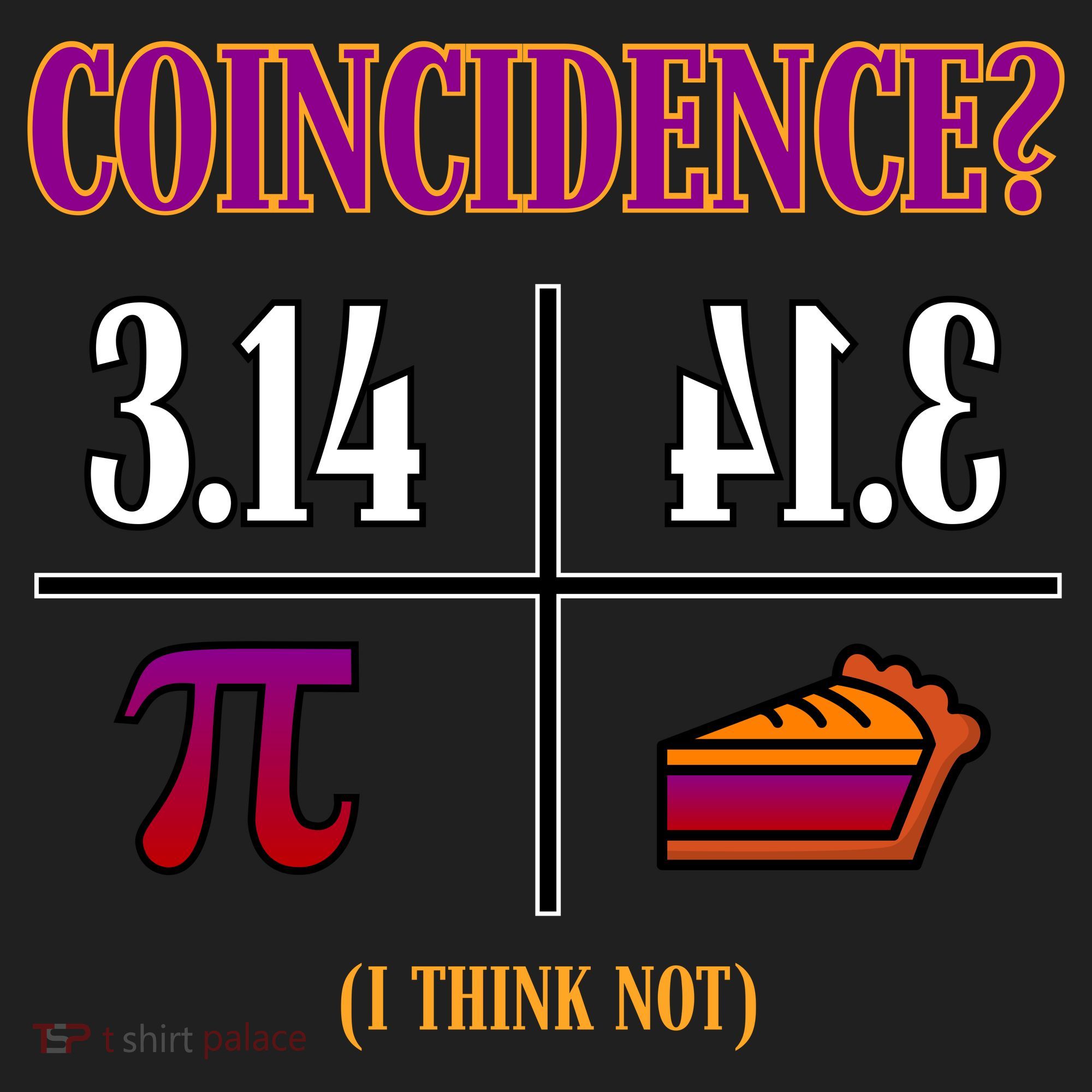 Coincidence I Think Not Pi Day Funny Pie Style  Tumbler