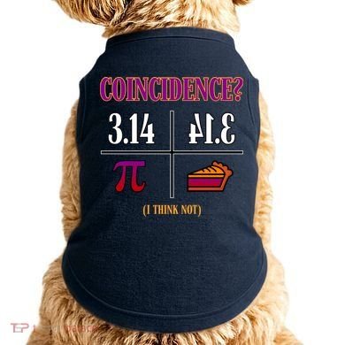 Coincidence I Think Not Pi Day Funny Pie Style  Doggie Tank