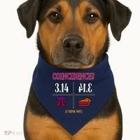 Coincidence I Think Not Pi Day Funny Pie Style  USA-Made Doggie Bandana thumb 1