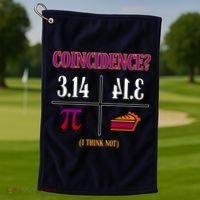 Coincidence I Think Not Pi Day Funny Pie Style  Golf Towel thumb 1