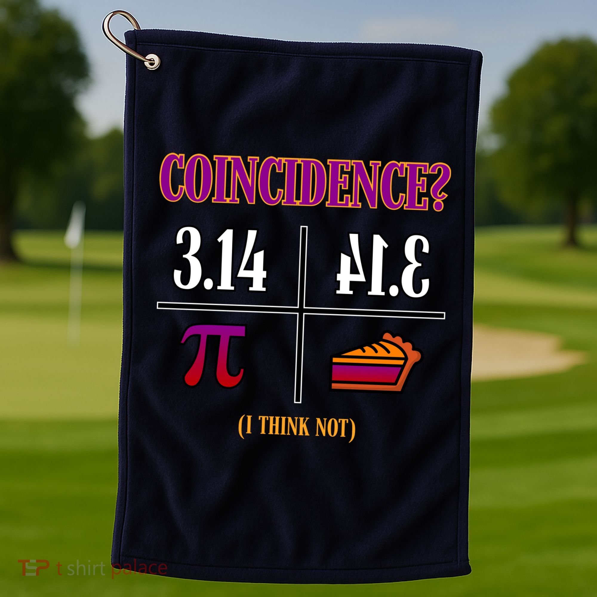 Coincidence I Think Not Pi Day Funny Pie Style  Golf Towel