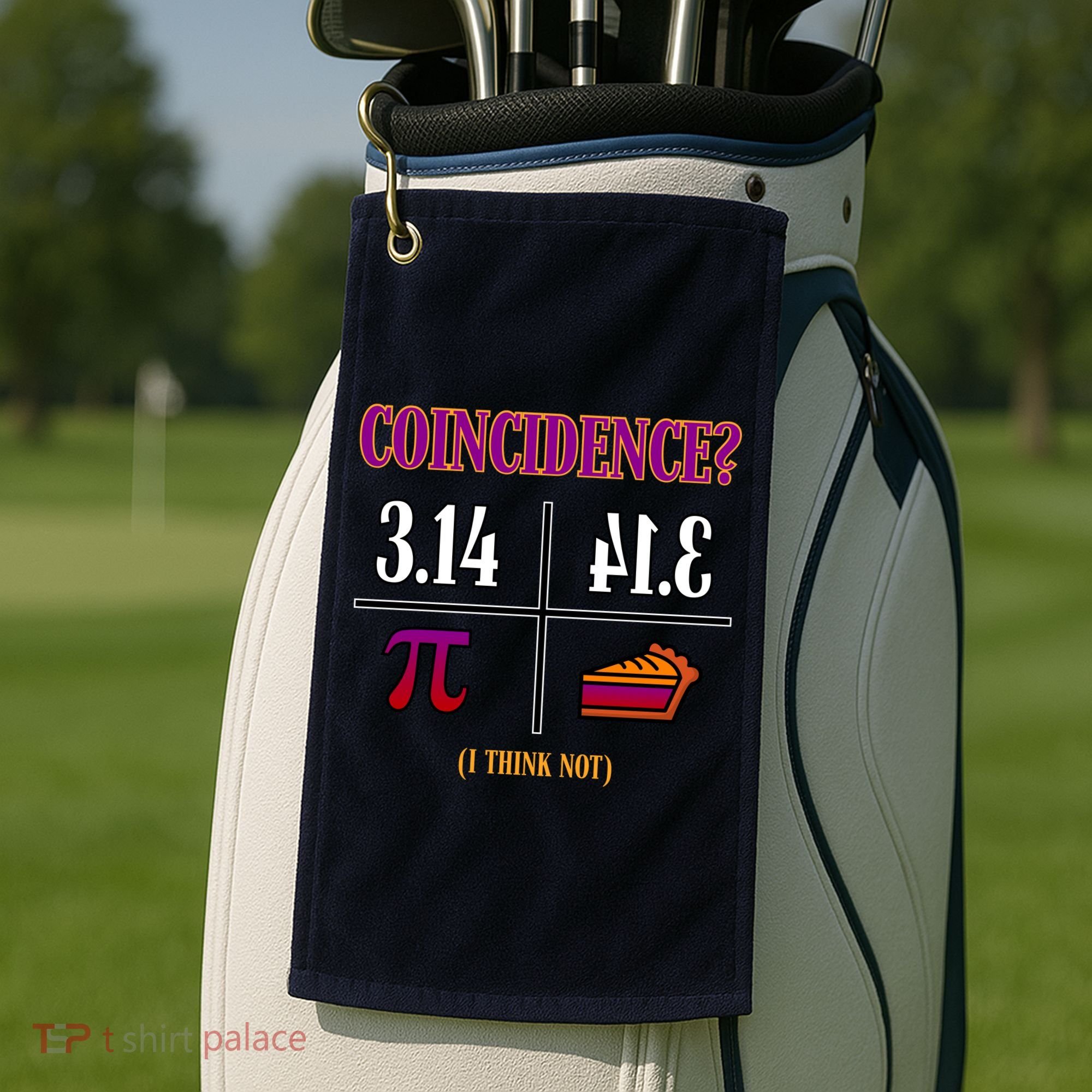 Coincidence I Think Not Pi Day Funny Pie Style  Golf Towel