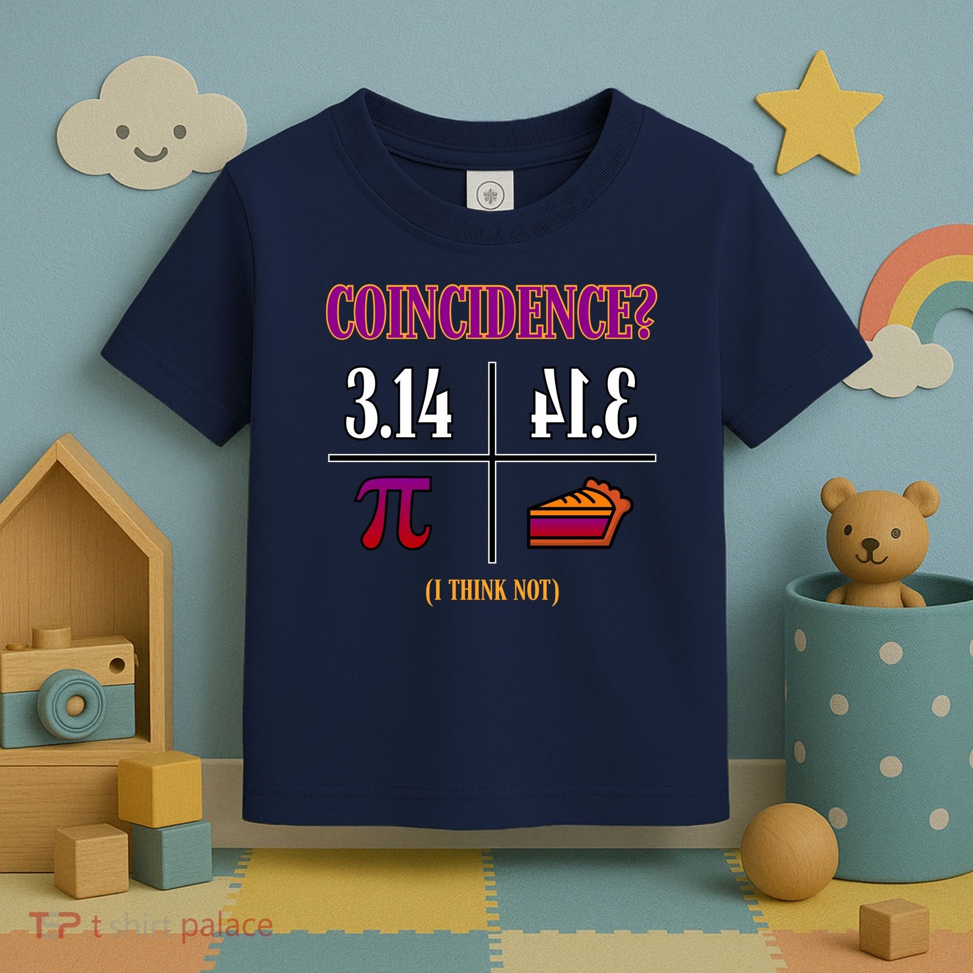 Coincidence I Think Not Pi Day Funny Pie Style  Toddler T-Shirt