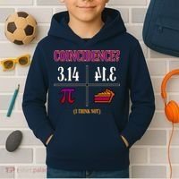 Coincidence I Think Not Pi Day Funny Pie Style  Kids Hoodie thumb 2