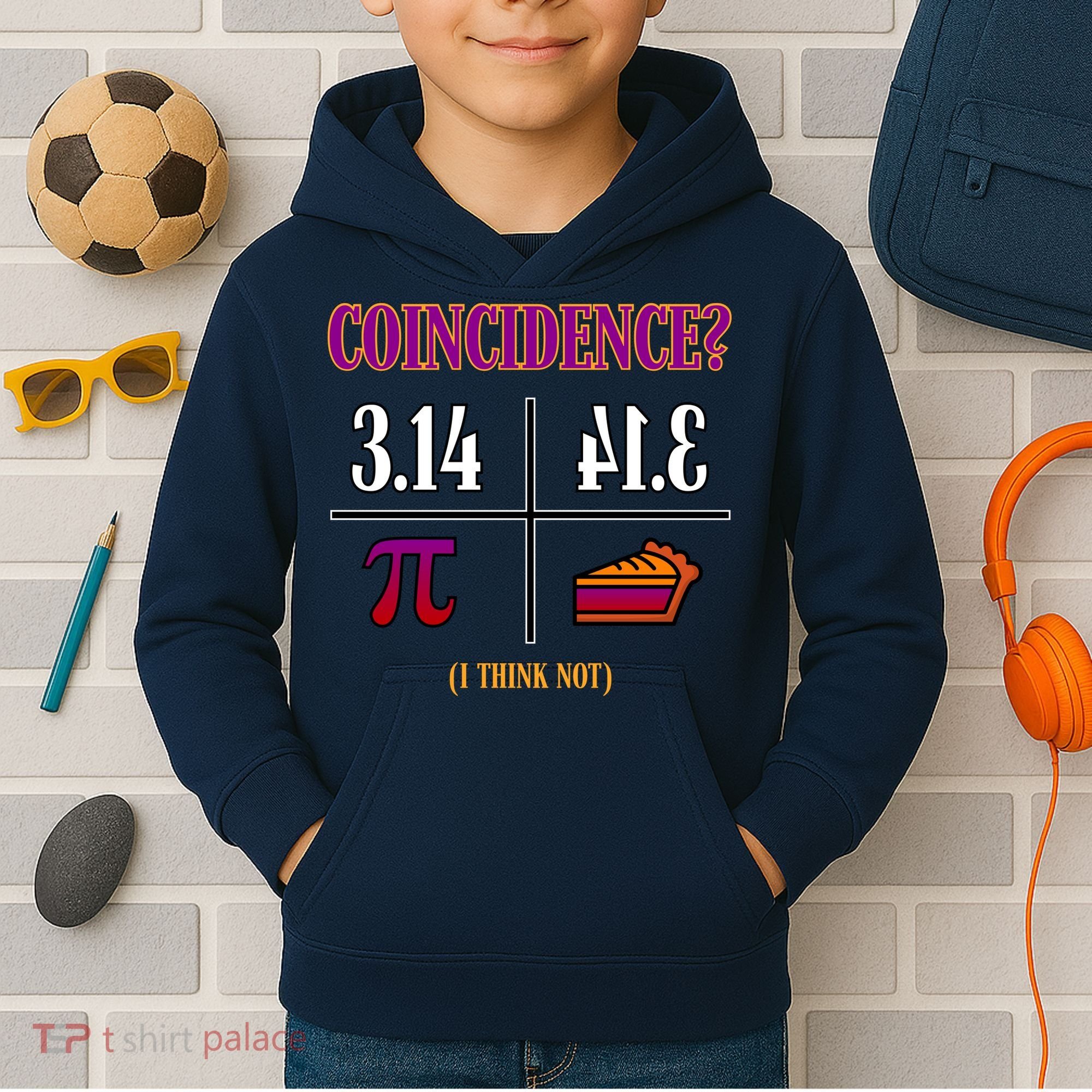 Coincidence I Think Not Pi Day Funny Pie Style  Kids Hoodie