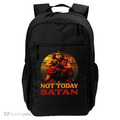 Christian Outfit Jesus Devil Comic Graphic Not Today Satan Backpack