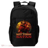 Christian Outfit Jesus Devil Comic Graphic Not Today Satan Backpack thumb 0